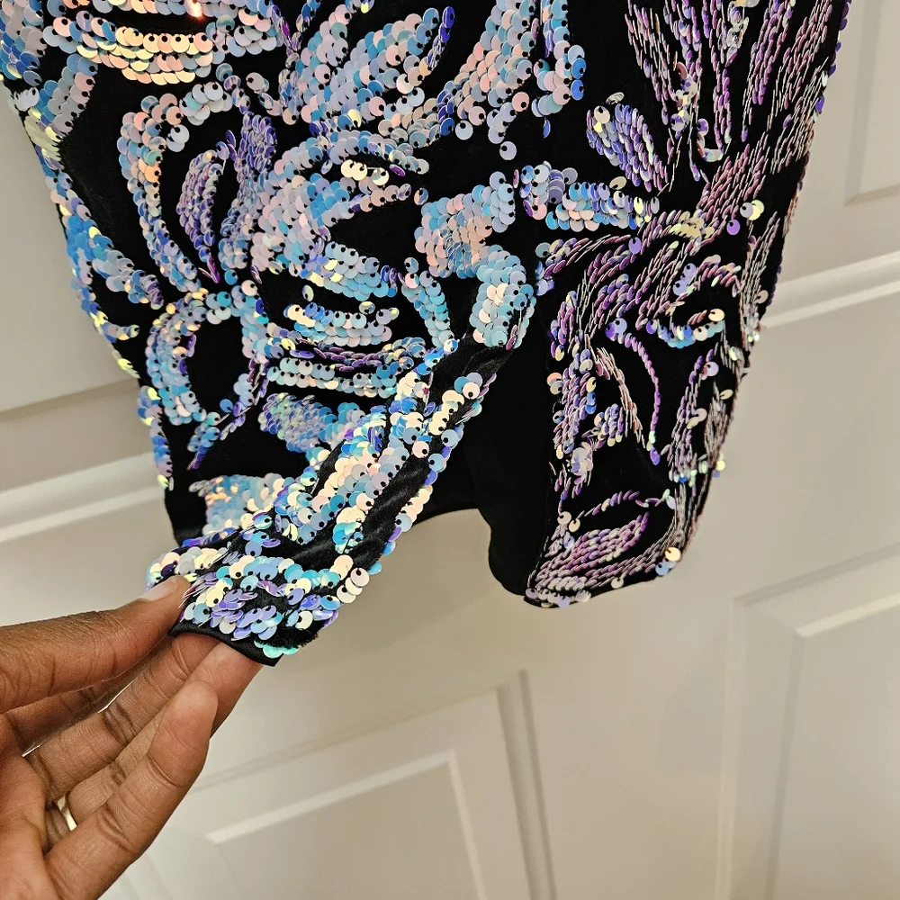 Kaylee Kollection Iridescent Sequin Dress Size S